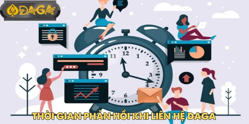 Liên hệ Daga với thời gian phản hồi tùy thuộc vào phương thức đã chọn